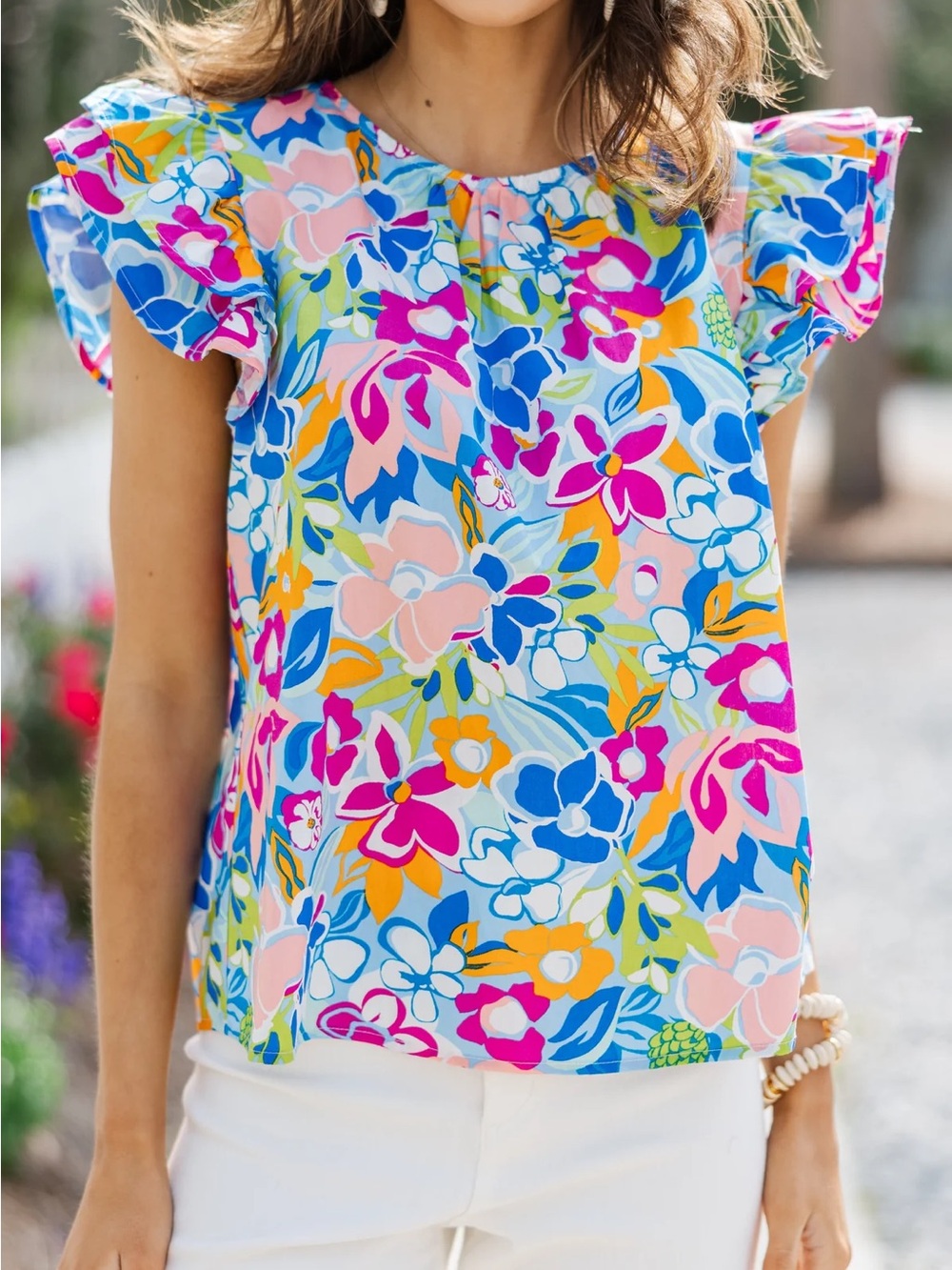 Flying Tomato “Waiting for Sunshine” Woven Top
